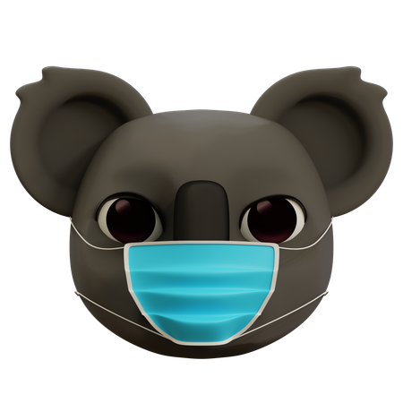Emoji koala a la grippe  3D Icon
