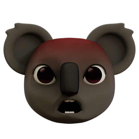 Emoji koala en colère  3D Icon