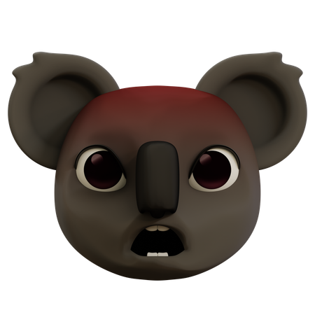 Emoji koala en colère  3D Icon