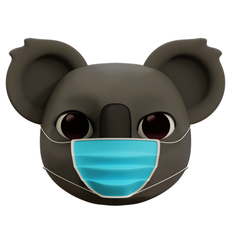 Emoji Koala Has Flu  3D Icon
