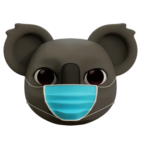 Emoji Koala Has Flu  3D Icon