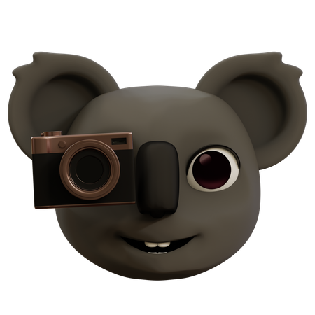 Emoji koala prenant une photo  3D Icon