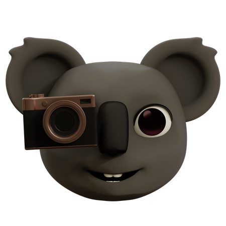 Emoji Koala Taking Photo  3D Icon