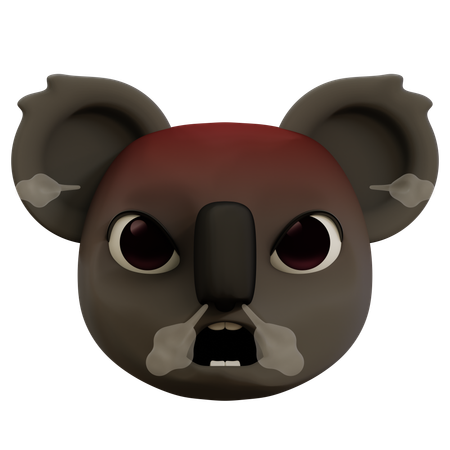 Emoji koala très en colère  3D Icon
