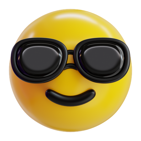 Emoji legal com óculos de sol  3D Icon