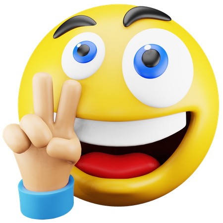 Emoji main de paix  3D Icon