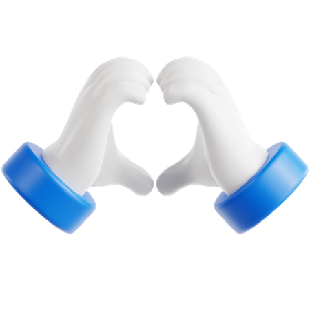 Emoji Making A Heart Sign With Hands  3D Icon