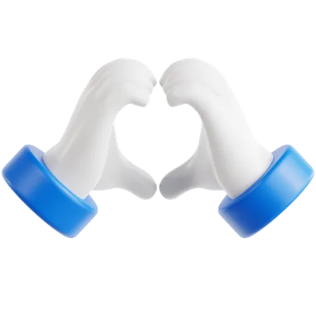 Emoji Making A Heart Sign With Hands  3D Icon