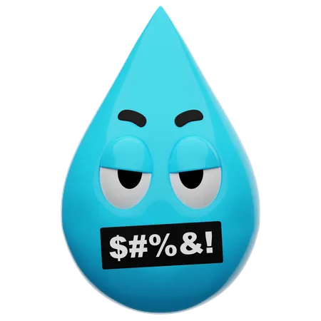 Emoji de maldición del agua  3D Icon