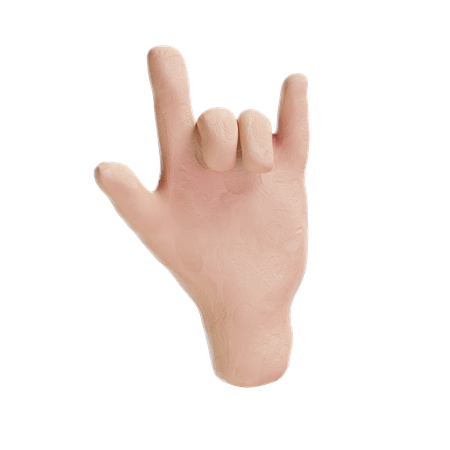 Emoji de mano de metal  3D Logo