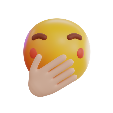 Emoji de la mano sobre la boca  3D Icon