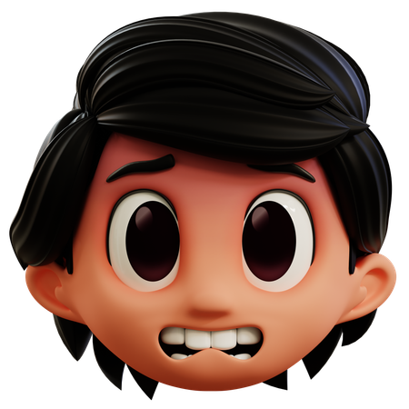 Emoji de menino assustado  3D Icon