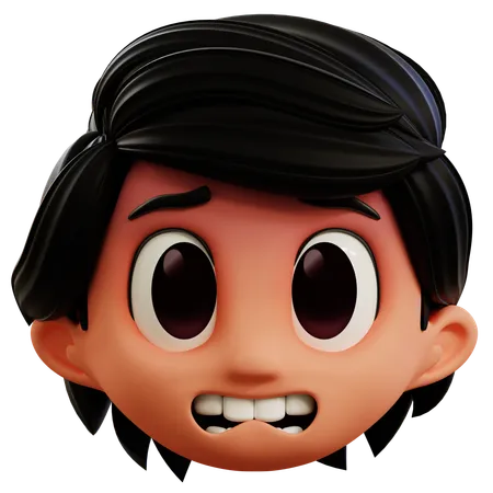 Emoji de menino assustado  3D Icon