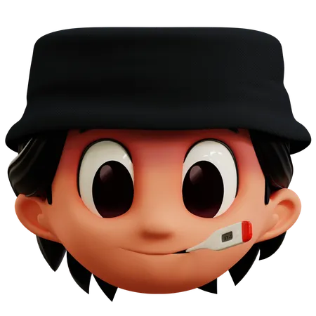 Emoji de menino doente  3D Icon