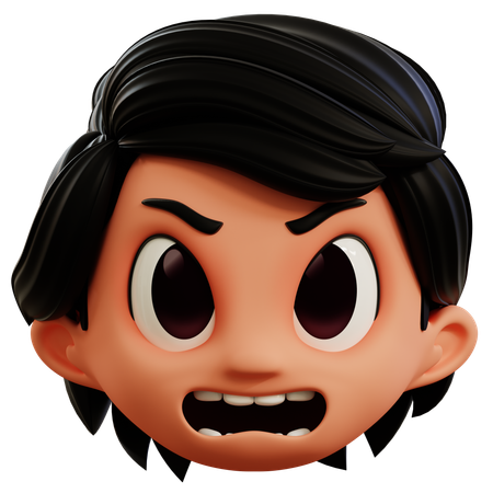 Emoji de menino bravo  3D Icon