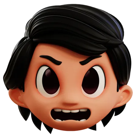 Emoji de menino bravo  3D Icon