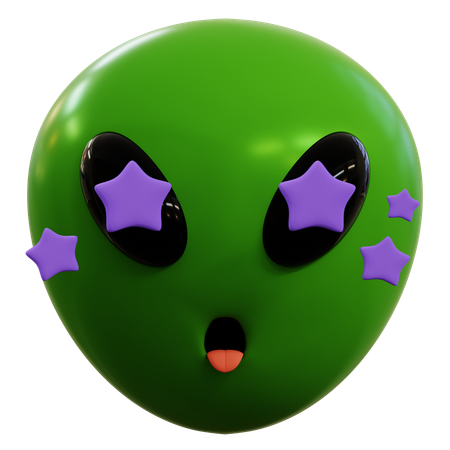Emoji mignon d'étoile extraterrestre  3D Icon