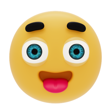 Emoji mit Zunge  3D Icon