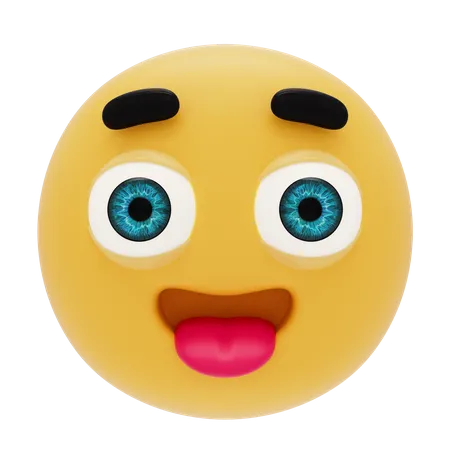 Emoji mit Zunge  3D Icon