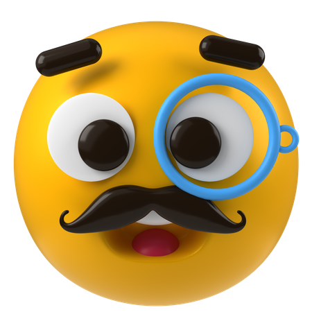 Monóculo emoji  3D Icon