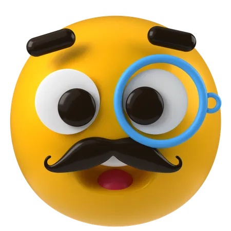 Monóculo emoji  3D Icon