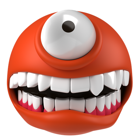 Monstruo emoji  3D Icon