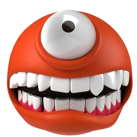 Monstruo emoji  3D Icon