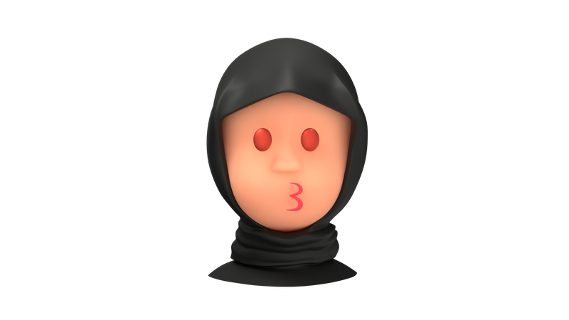 Emoji de mulher árabe romântica  3D Emoji