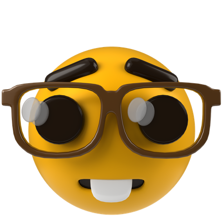 Emoji nerd  3D Icon