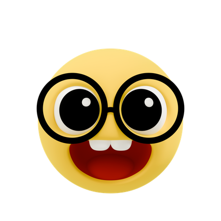 Emoji nerd  3D Icon