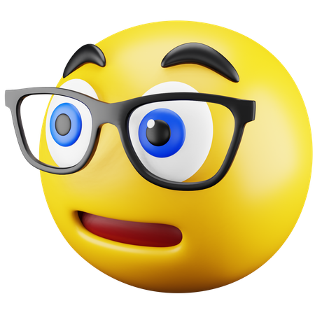 Emoji nerd  3D Icon