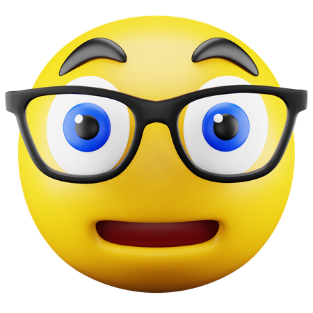 Emoji nerd  3D Icon