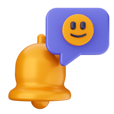 絵文字通知ベル  3D Icon