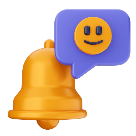 絵文字通知ベル  3D Icon
