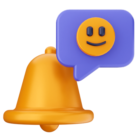 Emoji Notification Bell  3D Icon