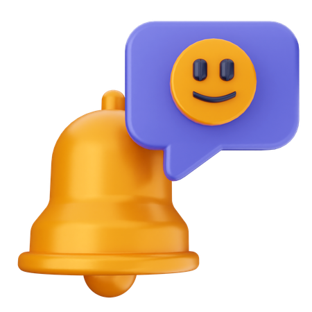 Emoji Notification Bell  3D Icon