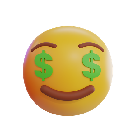 Emoji de ojo de dinero  3D Icon