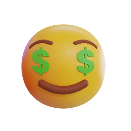 Emoji de ojo de dinero  3D Icon