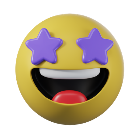 Emoji de ojo de estrella  3D Icon