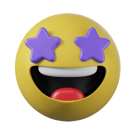 Emoji de ojo de estrella  3D Icon