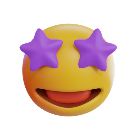 Emoji de ojo de estrella  3D Icon