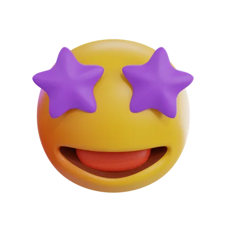 Emoji de ojo de estrella  3D Icon