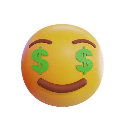 Emoji de olho de dinheiro  3D Icon