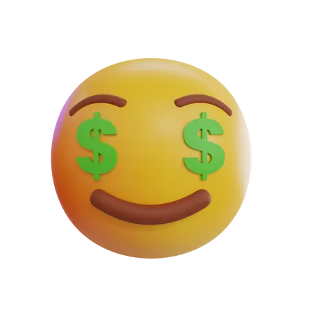 Emoji de olho de dinheiro  3D Icon