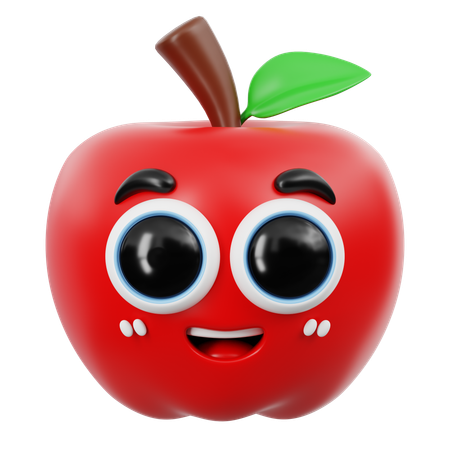 Emoji pomme mignon  3D Icon