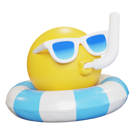 Emoji portant des lunettes de soleil  3D Icon