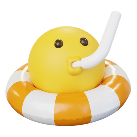 Emoji portant un tube  3D Icon