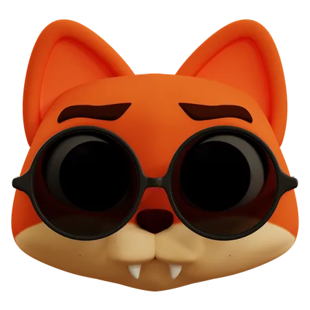 Emoji renard drôle riant aux éclats  3D Icon