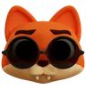 emoji renard drôle riant aux éclats