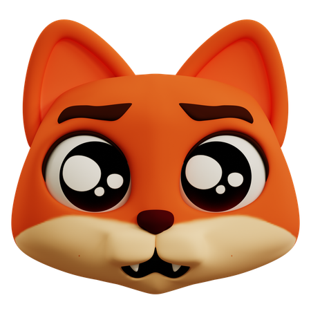 Emoji renard triste  3D Icon